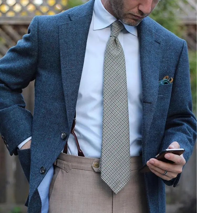 wool bespoke sports coat blue